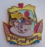 Alice and Cheshire Cat - AP - Riding the Mad Tea Party