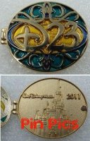 DLR - D23 - Disneyland® Resort Stained Glass Castle Pin