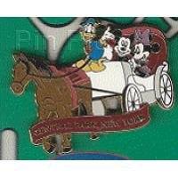 Donald Minnie Mickey Carriage Ride Central Park Pin Set (completer pin)