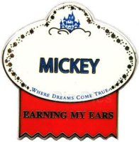 Cast Member Welcome Kit - 10 Pin Collection - Mickey Name Tag