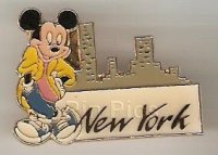 Mickey Standing by New York Cityscape