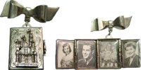 DLR - 1955 Silver Locket with Four Photo Spaces - Sleeping Beauty Castle