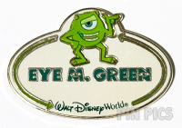 WDW - Mike Wazowski - Cast Exclusive - Eye M Green Nametag