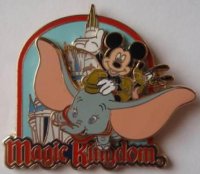 WDW - Magic Kingdom - Mickey and Pluto on Dumbo the Flying Elephant