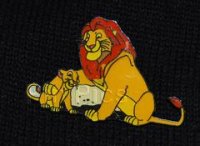 The Lion King Mufasa With Paw Around Baby Simba, Hunting Lesson