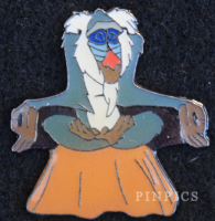 Rafiki from The Lion King Sitting On A Tree Stump Meditating