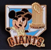 MLB - Mickey Mouse with SF Giants World Series Trophy