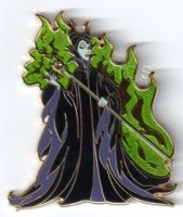DS - Disney Shopping -Jumbo Maleficent Metallic Flames Pin