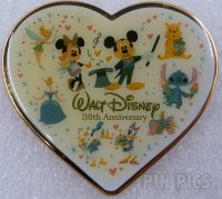 Japan - Mickey and Minnie - 110th Anniversary - Commemorative Heart  - Disney Card Club