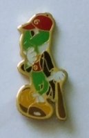 Jiminy Cricket with cap and baseball bat