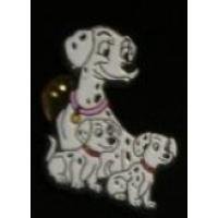 Perdy (Pink Collar) With Her Two Puppies (101 Dalmatians)