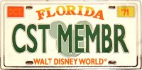 Cast Member - WDW Cast Member License Plate Bolo Lanyard Medallion