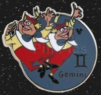 Tweedledee and Tweedledum - Gemini - Zodiac Sign - Hidden Mickey 2012 - Alice in Wonderland