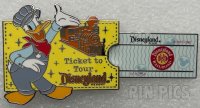DL - Donald Train Engineer - Disneyland Railroad Ticket - Annual Passholder - Ticket to Tour
