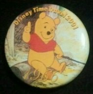 Button - Winnie the Pooh - Disney Time Travel 2001 - 1996