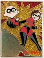 2013 Pixar Mystery Collection- The Incredibles- Elastigirl and Jack-Jack- CHASER