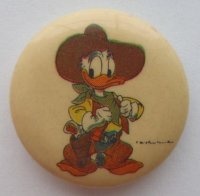 Button - Donald Duck - Cowboy