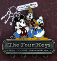 Cast Exclusive - The Four Keys - Header Pin - Mickey, Goofy and Donald
