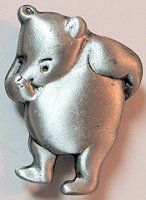 Pooh Facing Down Thinking (Pewter)