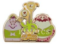 DS - Monsters University Oozma Kappa Pin Set - Squishy, Terry, Terri, Don Only