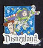 Disney Visa Travel - Buzz and Woody - Disneyland Lanyard and Pin Set - GWP