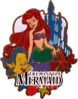 Jerry Leigh - Ariel and Flounder with King Triton's Castle