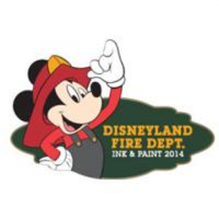Disneyland (DLR) - Fireman Mickey Mouse - Framed Cel with Postcard and Pin