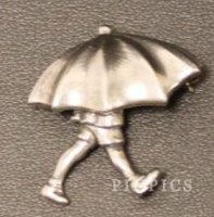 Classic Christopher Robin under umbrella Sterling Silver ( Gold Plated)