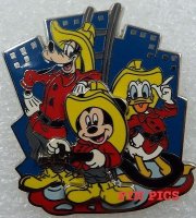 Vintage Mickey, Donald, and Goofy Firefighters