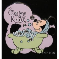 Live, Love, & Relax - Minnie Mouse in Bathtub