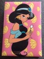 Button -  Princess Jasmine - Aladdin - Holding Lily