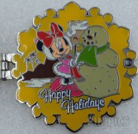 WDW – Minnie Mouse - Beach Club Resort - Snowflake Wreath – Hinged - Disney Resort Holiday Pin 2014