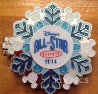 WDW – Pluto - All-Star Resorts - Snowflake Wreath – Hinged - Disney Resort Holiday Pin 2014