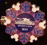 WDW – Horace Horsecollar - Saratoga Springs Resort and Spa - Snowflake Wreath – Hinged - Disney Resort Holiday Pin 2014