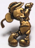 Brass Mickey Golfing 3D