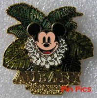 Aulani - Mickey Mouse White Lei and Hawaiian Leaves