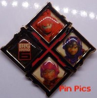 HKDL - Big Hero 6 Diamond Pin - Baymax, Hiro and Honey Lemon