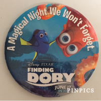 Button - DLR - Dory and Hank - Finding Dory - A Magical Night We Won't Forget
