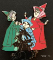 DS - Merryweather, Flora, Fauna and Maleficent Dragon - PROTOTYPE - Sleeping Beauty - Time for Toys - Black