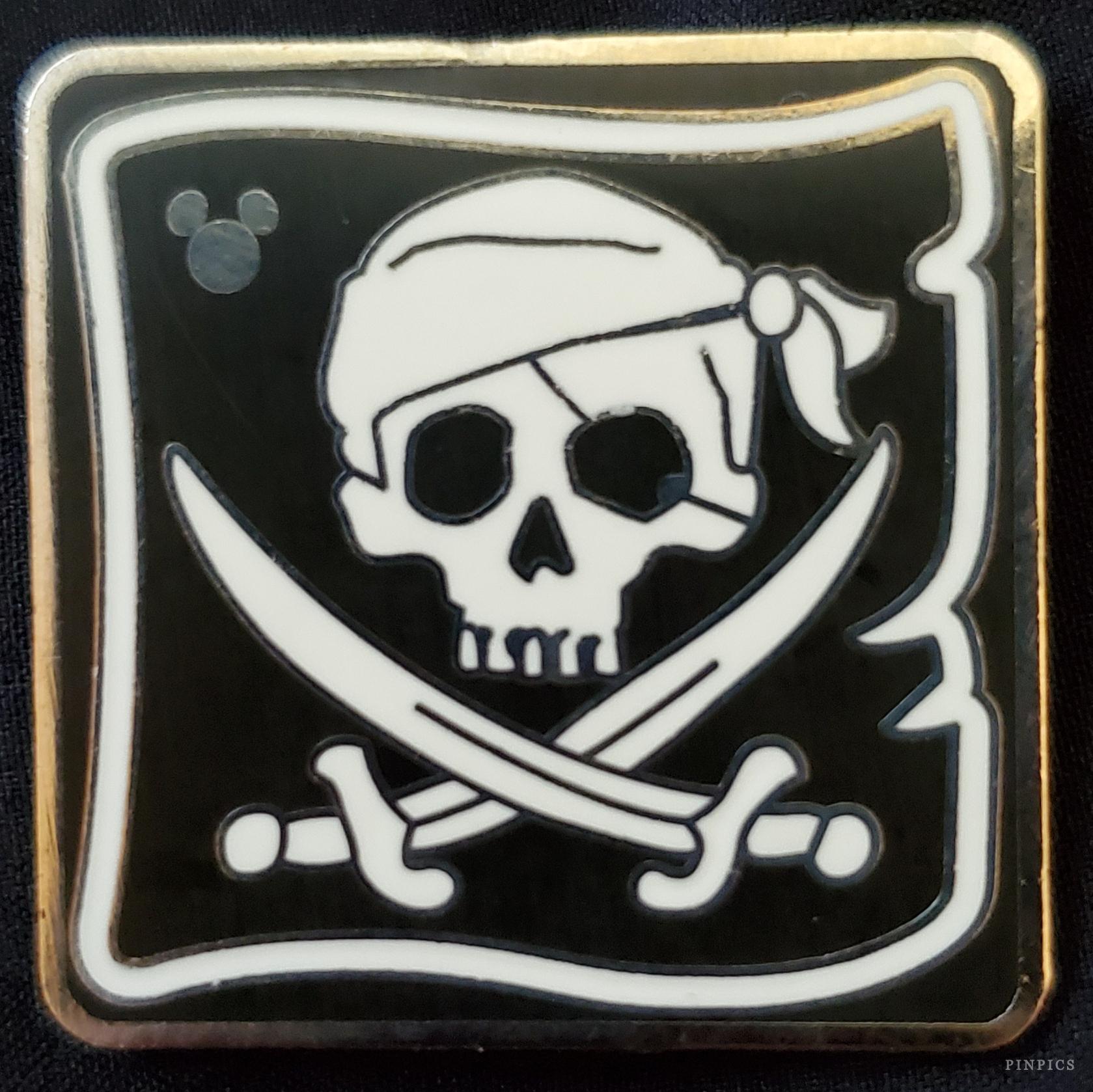 PP118022 - SDR - Hidden Mickey - Treasure Cove - Pirate Flag - PinPics