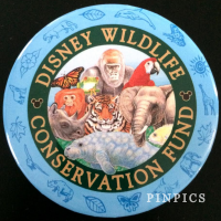 Button - WDW - Disney Wildlife Conservation Fund - Light Blue