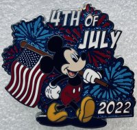 Patriotic Mickey - 4th of July 2022 - Carrying Flag and Fireworks