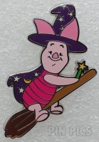 Piglet - Witch on Broom - Halloween