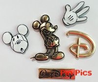 Primark - Mickey Mouse & Disney Logo - White & Gold - Set