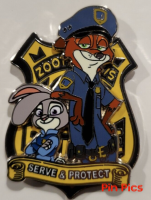 Judy Hopps and Nick Wilde - Zootopia Police Badge