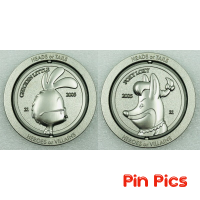 WDW - Chicken Little and Foxy Loxy - Silver Coin - Heroes vs Villains