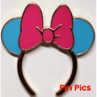 Loungefly - Blue with pink bow ears - Minnie Ear Headband - Series 1 - Mystery 