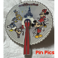 WDW - Mickey, Minnie, Pluto, Donald and Goofy - Hand Fan - 50th Anniversary