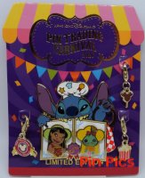 HKDL - Stitch, Lilo, Scrump - Welcome Badge with Charms - 3rd - Pin Trading Carnival 2020