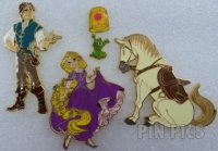 HKDL - Rapunzel, Flynn, Pascal, Maximus and Lantern - Pin Trading Night - Set